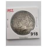 1922 Peace Silver Dollar Coin