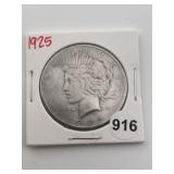 1925 Peace Silver Dollar Coin