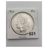 1900 AU Morgan Silver Dollar Coin