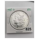 1881 O AU Morgan Silver Dollar Coin