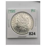 1888 AU Morgan Silver Dollar Coin