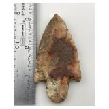 3 & 1/8" Adena Indian Artifact Arrowhead
