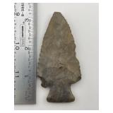 3 & 1/8" Hardin Indian Artifact Arrowhead