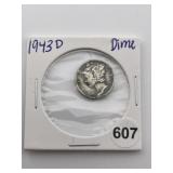 1943 D Mercury Dime Coin