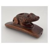 Beautiful Frog Effigy Hopewell Pipe extreme detail