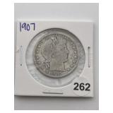 1907 Barber Half Dollar Coin