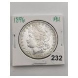 1896 AU Morgan Silver Dollar Coin