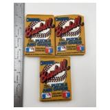 3 Unopened Wax Packs of 1987 Donruss Baseball