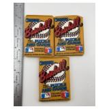 3 Unopened Wax Packs of 1987 Donruss Baseball