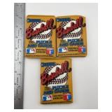 3 Unopened Wax Packs of 1987 Donruss Baseball