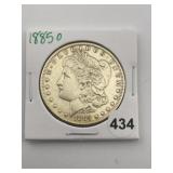 1885 O AU Morgan Silver Dollar Coin