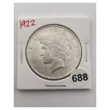 1922 Peace Silver Dollar Coin