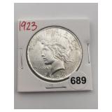 1923 Peace Silver Dollar Coin