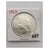 1923 Peace Silver Dollar Coin
