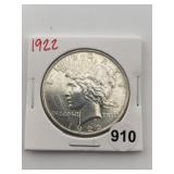 1922 Peace Silver Dollar Coin