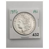 1896 AU Morgan Silver Dollar Coin