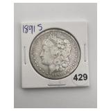 1891 S Morgan Silver Dollar Coin