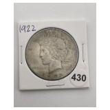 1922 Peace Silver Dollar Coin