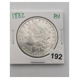 1882 AU Morgan Silver Dollar Coin