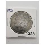 1921 Morgan Silver Dollar Coin