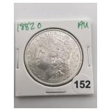 1882 O AU Morgan Silver Dollar Coin