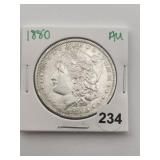 1880 AU Morgan Silver Dollar Coin