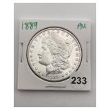 1889 AU Morgan Silver Dollar Coin