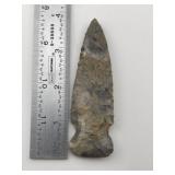 3 & 3/4" Side Notch Indian Artifact Arrowhead