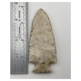 3 &7/8" Hardin Indian Artifact Arrowhead