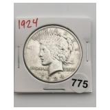 1924 Peace Silver Dollar Coin