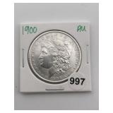 1900 AU Morgan Silver Dollar Coin