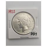 1922 Peace Silver Dollar Coin