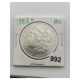 1883 O AU Morgan Silver Dollar Coin