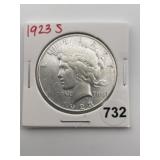 1923 S Peace Silver Dollar Coin