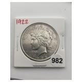 1922 Peace Silver Dollar Coin