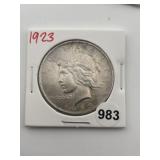 1923 Peace Silver Dollar Coin