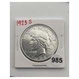 1923 S Peace Silver Dollar Coin