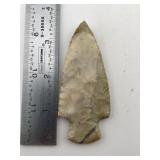 3 & 1/2" Hardin Indian Artifact Arrowhead