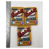 3 Unopened Wax Packs of 1987 Donruss Baseball