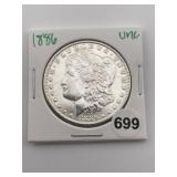 1886 UNC Morgan Silver Dollar Coin