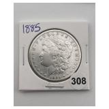 1885 Morgan Silver Dollar Coin