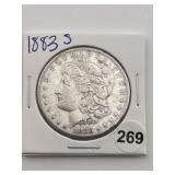 1883 S Morgan Silver Dollar Coin