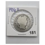 1906 O Barber Half Dollar Coin
