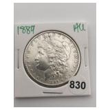 1889 AU Morgan Silver Dollar Coin