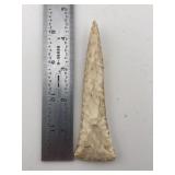 4 & 1/2" Drill Indian Artifact Arrowhead
