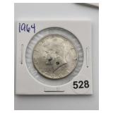 1964 Kennedy Half Dollar Silver Coin