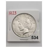 1923 Peace Silver Dollar Coin