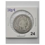 1904 Barber Half Dollar Coin