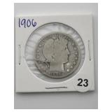 1906 Barber Half Dollar Coin