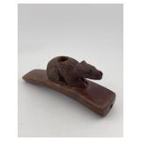Bear Effigy Hopewell Pipe Indian Artifact Arrowhea